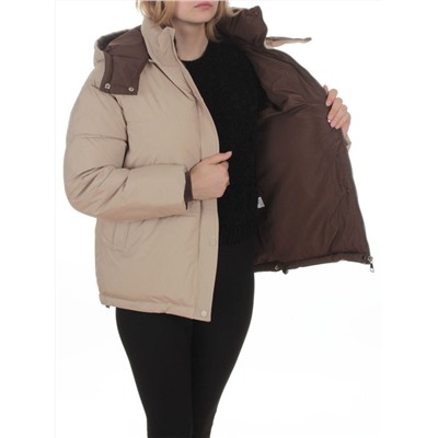 S24-292 BEIGE Куртка зимняя женская (150 гр. холлофайбер)