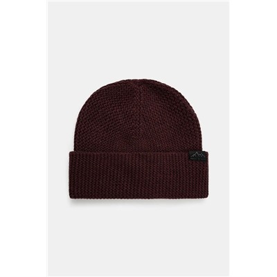 Czapka męska beanie z wiskozą kolor bordowy