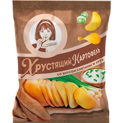 Чипсы Хрустящий картофель со вкусом сметаны и лука 160 г/КДВ