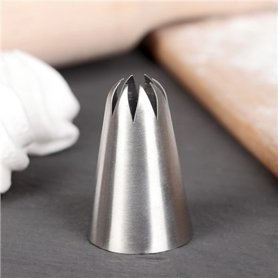 Насадка кондитерская KONFINETTA «Закрытая звезда», d=3 см, выход 0.8 см, нержавеющая сталь