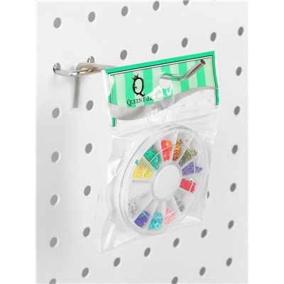 Крючок одинарный для металлической перфорированной панели, d=3.5 мм, L=10 см, цвет хром