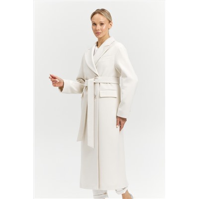 Пальто женское демисезонное 26102 (молочный/рубчик)