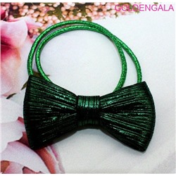 Резинка для волос с бантом из лазерной ткани Р1