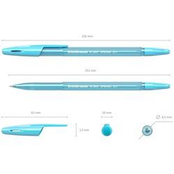 Ручка шариковая Erich Krause "R-301 Spring" синяя, 0,7мм, корпус ассорти