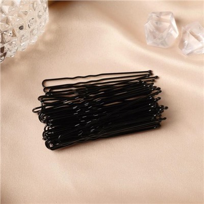 Шпильки для волос «Классик», набор 40 шт., мини, 6 см, чёрные