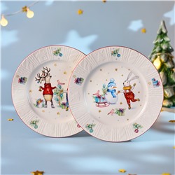 НАБОР ТАРЕЛОК ЗАКУСОЧНЫХ LEFARD "WINTER STORY" 2 ШТ. 20 СМ (КОР=18НАБ.)