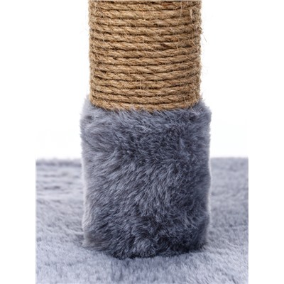 Комплекс для кошек с когтеточкой, лежанкой, джут, 58 х 38 х 70 см, серый
