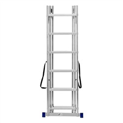 Лестница, 3 х 6 ступеней, алюминиевая, трехсекционная, Сибртех