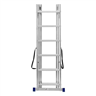 Лестница, 3 х 6 ступеней, алюминиевая, трехсекционная, Сибртех