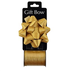 Набор для упаковки 2 предмета (бант 100мм, лента декоративная 10мм 10м) золото КОКОС 242669/12/Китай