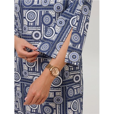 Женская туника Т-222(К) / Синий (узоры)