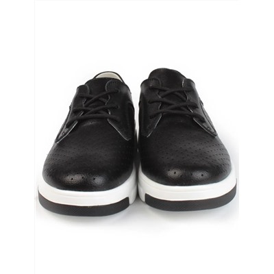 03-B6031 BLACK Полуботинки женские (натуральная кожа)