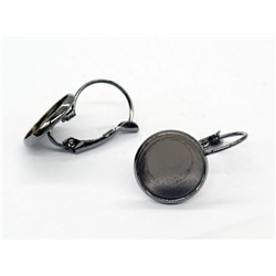 Основы для сережек 12мм черные, 1 пара