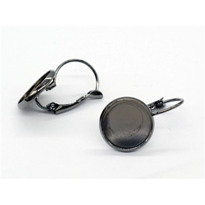 Основы для сережек 12мм черные, 1 пара