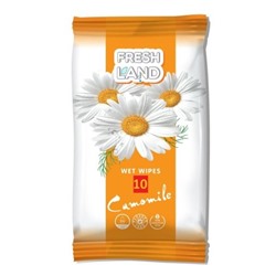 Влажные гигиен. салфетки FreshLand Ромашка 10шт