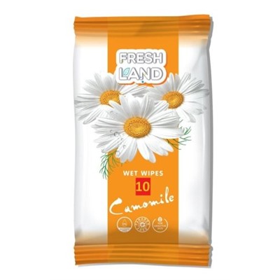 Влажные гигиен. салфетки FreshLand Ромашка 10шт