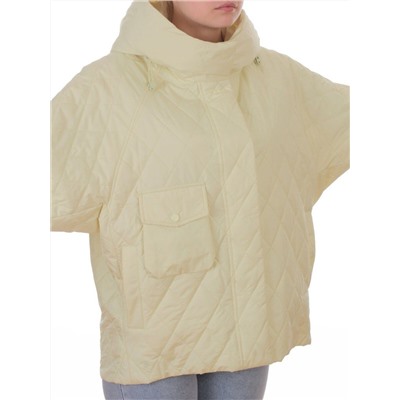 9606 YELLOW Куртка стеганная демисезонная женская (100 гр. холлофайбер)