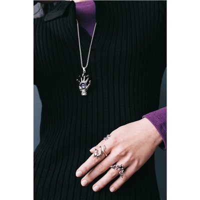 Набор колец «Драконы», 5 шт. размер МИКС, цвет чернёное серебро