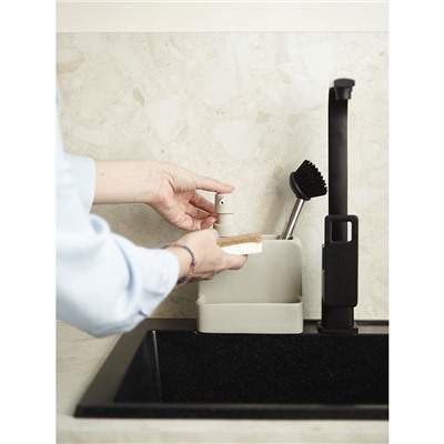 Диспенсер для мыла Noble, 280 мл, светло-серый