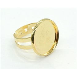 Основа для кольца 18мм золотистая