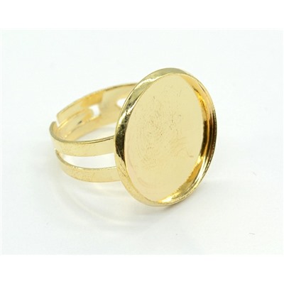 Основа для кольца 18мм золотистая