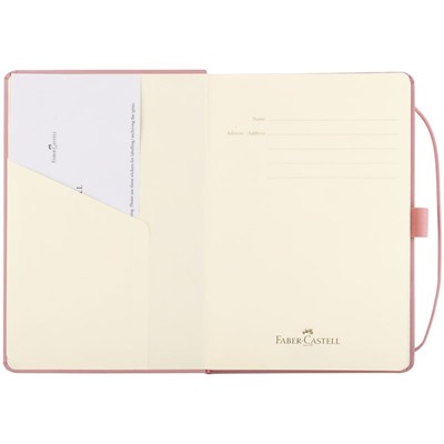 Бизнес-блокнот А5, 194л., Faber-Castell, матовая ламинация, тиснение ВД-лаком, цвет дымчато-розовый