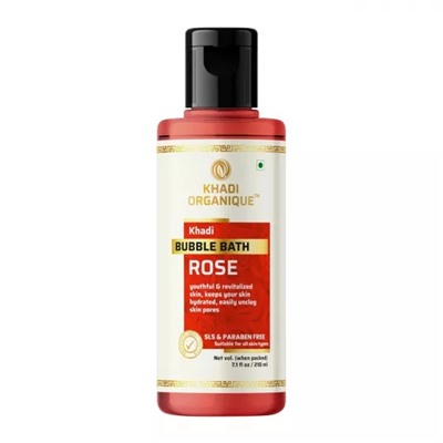 Пена для ванны с Розой (210 мл), Bubble Bath Rose, произв. Khadi Organique