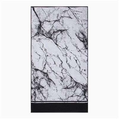 Полотенце махровое Этель Granite, 50×90 см, 100% хлопок, 420 г/м², чёрно-белое