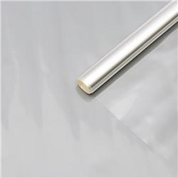 Плёнка для цветов и флористики, прозрачная 0.9×6.2 м, 200 г, 40 мкм