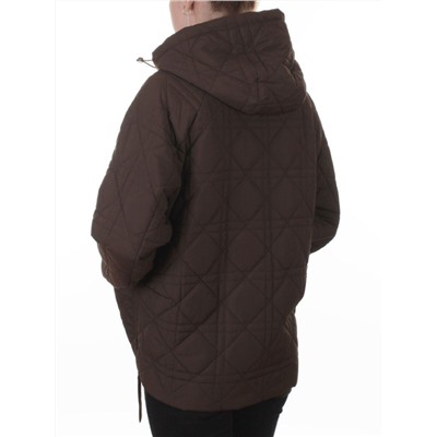 8061 BROWN Куртка стеганная демисезонная женская (100 гр. холлофайбер)