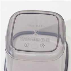 Банки для сыпучих с вакуумной крышкой, набор 3 шт., 550 мл, 1.2 л, 1.75 л, серые