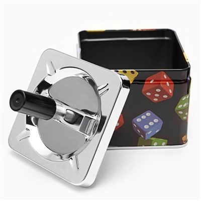 Пепельница для дома бездымная «Кубики», для сигарет и стиков, 8.5×12 см