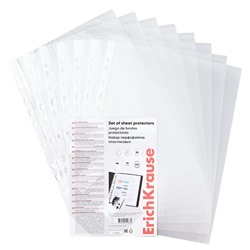 Файл - вкладыш ErichKrause Fizzy Clear, А4, 30 мкм, прозрачный, вертикальный, 10 штук