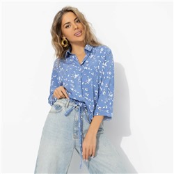 Блуза, освежающая образ, Твой личный тренд (небесная)