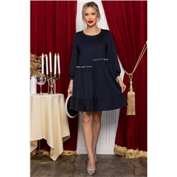 Платье бохо трикотажное Млада (темно-синее) П14411-8М