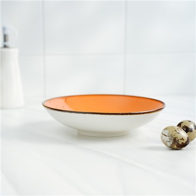 Салатник Magistro «Церера», 400 мл, d=16.2 см, фарфор, оранжевый