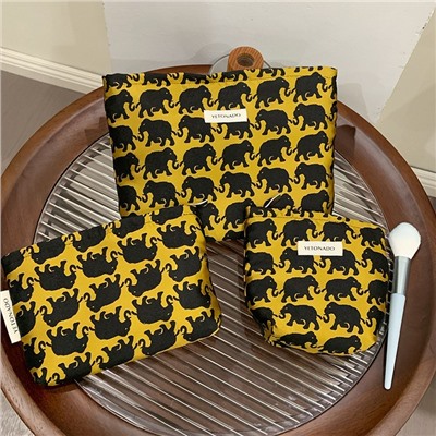 Retro capacious cosmetic bag, shoulder bag, handheld organizer bag, travel bag, small clutch bag