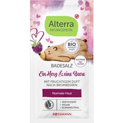 Alterra NATURKOSMETIK Badesalz Ein Herz & eine Beere 60g, Альтерра Соль для ванны Ягодная 60г