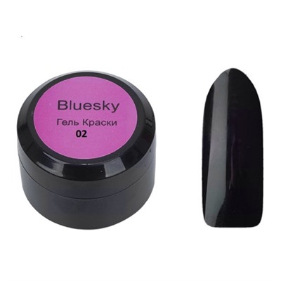Bluesky Гель-краска для ногтей с липким слоем / Classic 02, черный, 8 мл