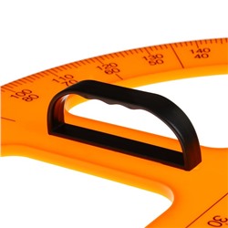 Транспортир для школьной доски, с держателем, 180 г, корпуса оранжевый