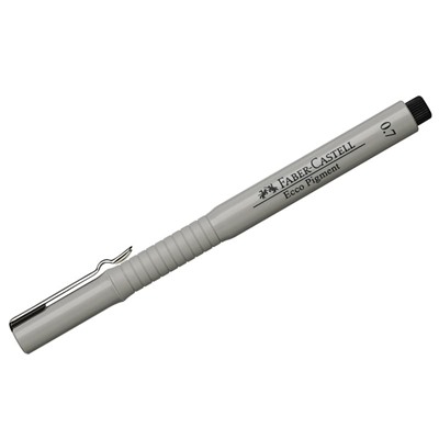 Ручка капиллярная Faber-Castell "Ecco Pigment" черная, 0,7мм