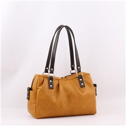 Сумка 149 македония горчичный+шоколад ХИТ продаж