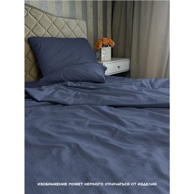 “Акция Простыня на резинке Льняные мотивы “Атлантик” 100% Хлопок