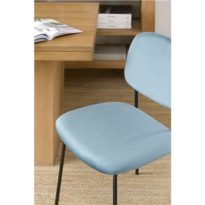 Стул Tilla, велюр, темно-бирюзовый