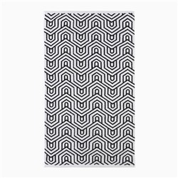 Полотенце махровое Этель Ornament чёрный, 50×90 см, 100% хлопок, 420 г/м², чёрно-белое