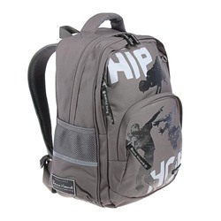 Рюкзак школьный Bruno Visconti, 40 х 30 х 16 см, эргономичная спинка, «Хип-Хоп», тёмно-серый