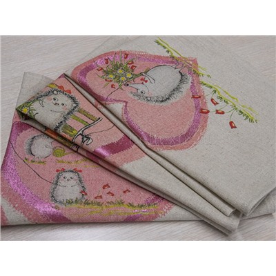 22С145-ШР+К/п.р/фкор Комплект полотенец из 3 шт. 45*60 "Ёжики-3" рис. 396