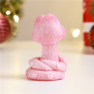 Фигурное мыло «Змея Улыбака» розовый с серебром