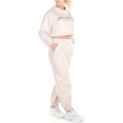 Y316 MILK BEIGE Спортивный костюм женский (100% хлопок)