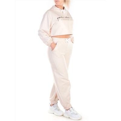 Y316 MILK BEIGE Спортивный костюм женский (100% хлопок)